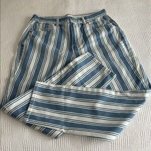 American Eagle Outfitters Blue and White Striped Pants. Size 10.